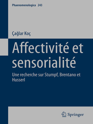cover image of Affectivité et sensorialité